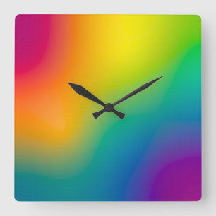 Aurora borealis square wall clock