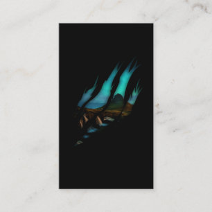 Aurora Borealis Torn Alaska Night Business Card
