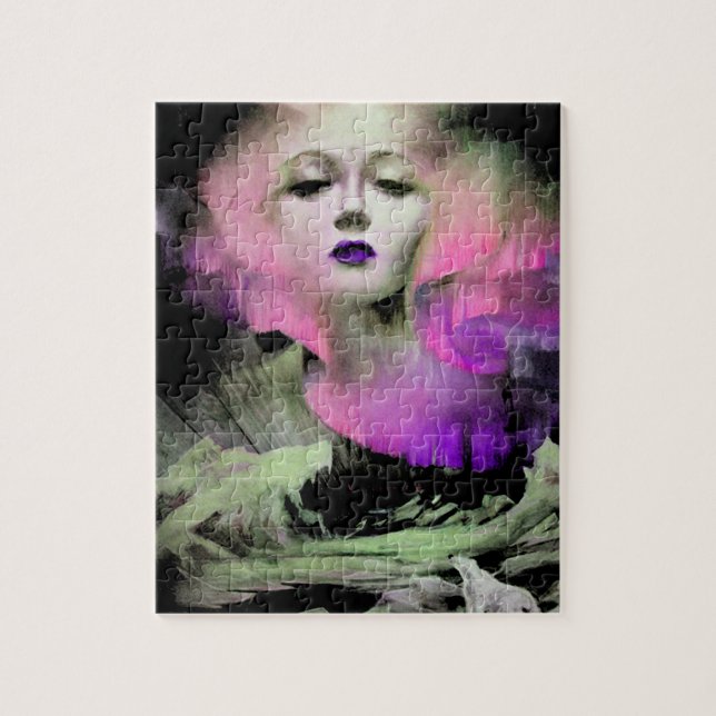 Aurora by Clive Henry pink purple night Jigsaw Puzzle (Vertical)