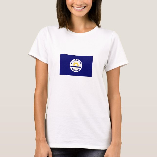 Aurora, Colorado Flag T-Shirt (Front)