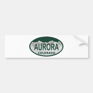 Aurora Colorado license oval Bumper Sticker