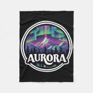 Aurora Colorado Rock Mountains Co Skiing Winter De Fleece Blanket