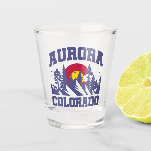 Aurora,Colorado Shot Glass (Front)
