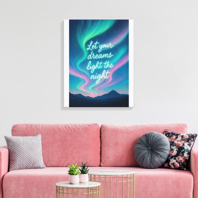Aurora Dreams Wall Art | Northern Lights Inspired (Insitu(LivingRoom))