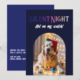 Aurora Glow Funny Pet Dog Christmas Photo Holiday Card