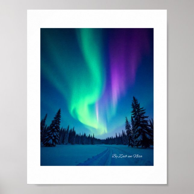 Aurora Glow – Northern Lights Poster (Front)