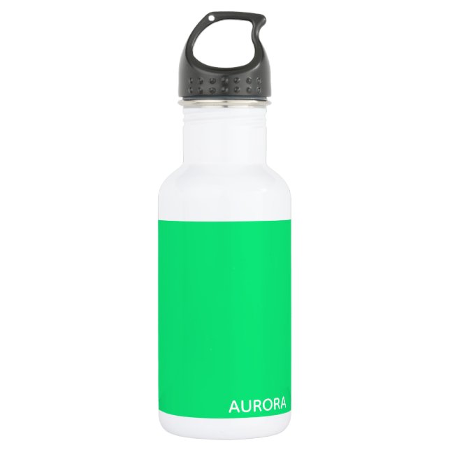 Aurora green color name 532 ml water bottle (Front)