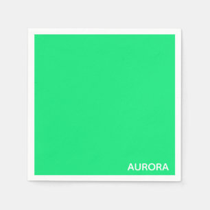 Aurora green color name napkin