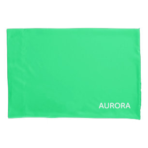 Aurora green color name pillowcase