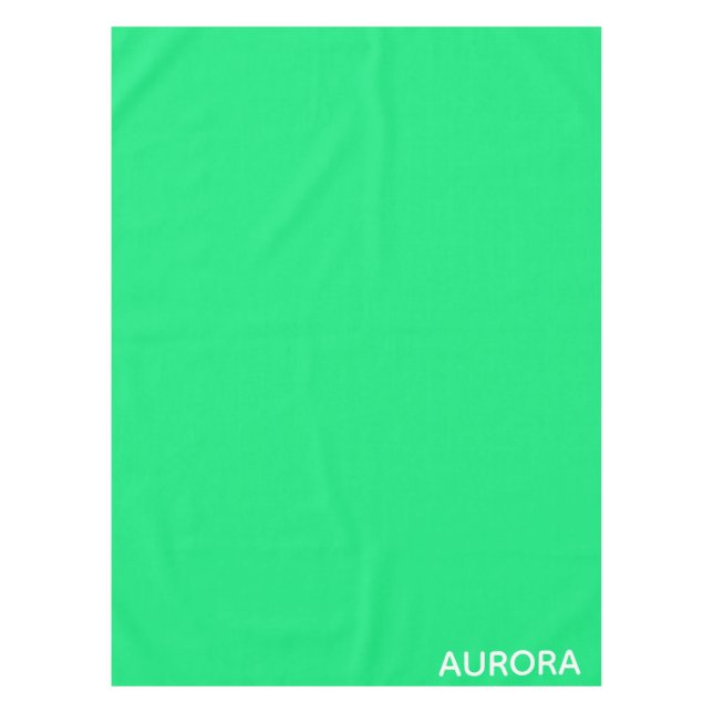 Aurora green color name tablecloth (Front)