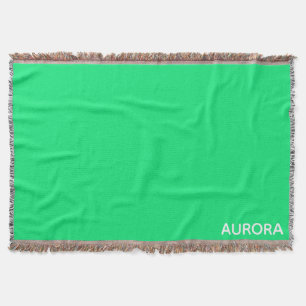 Aurora green color name throw blanket
