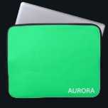 Aurora green colour name laptop sleeve<br><div class="desc">Aurora green colour name</div>
