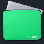 Aurora green colour name laptop sleeve<br><div class="desc">Aurora green colour name</div>
