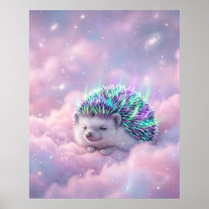 Aurora Hedgehog Cloud Nebula Space Art Poster