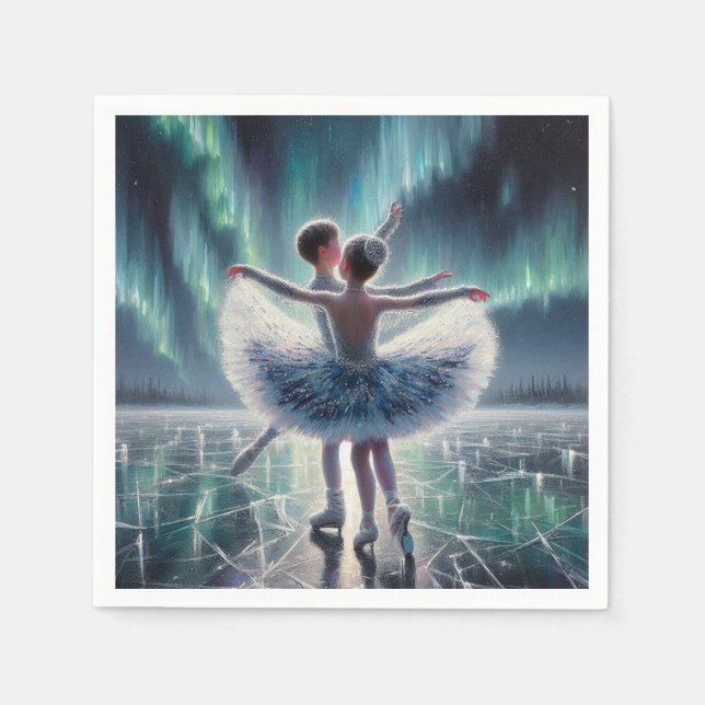 Aurora Ice Ballet Napkin (Front)