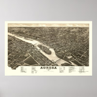Aurora, IL Panoramic Map - 1882