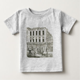 Aurora Illinois Aurora Beacon News 1871 Stone Lith Baby T-Shirt