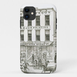 Aurora Illinois Aurora Beacon News 1871 Stone Lith iPhone 11 Case