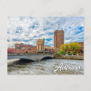 Aurora, Illinois, USA Holiday Postcard