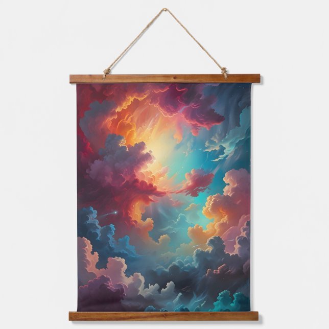 Aurora in the Clouds Hanging Tapestry (Front)