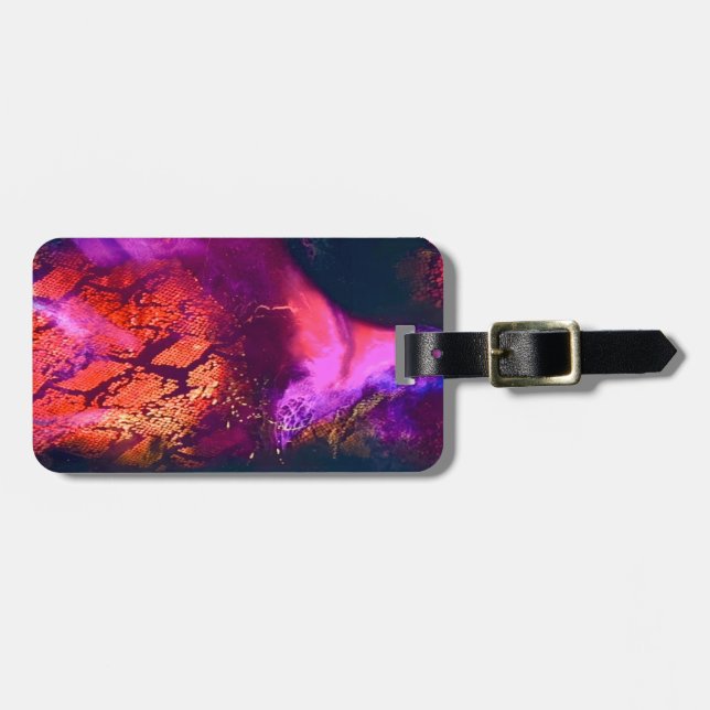 Aurora-Inspired Luxury Art Luggage Tag (Front Horizontal)
