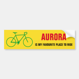 "AURORA IS MY FAVOURITE PLACE TO RIDE" (Canada) Bumper Sticker
