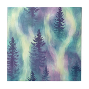 Aurora Landscape Forest Pattern Tile