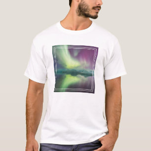 Aurora Lights in Lagoon   Jokulsarlon, Iceland T-Shirt