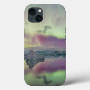 Aurora Lights Reflect Lagoon Iceland iPhone 13 Case