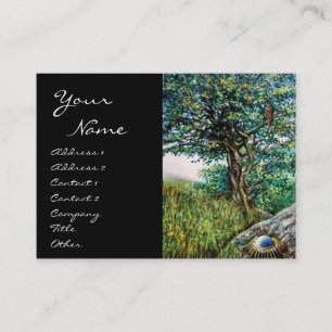 AURORA / MAGIC TREE, green, blue ,black Business Card