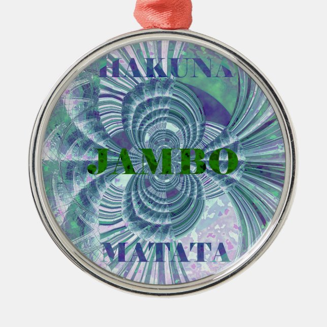 Aurora Matata Art Print Metal Tree Decoration (Front)