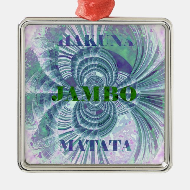 Aurora Matata Art Print Metal Tree Decoration (Front)