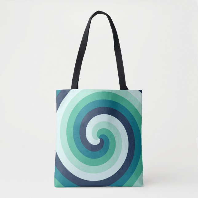 Aurora Mist Spiral Tote Bag (Front)