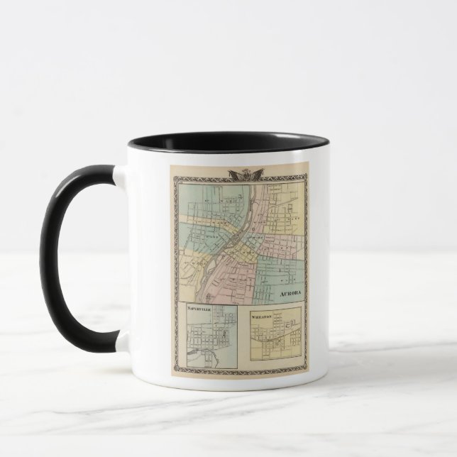 Aurora, Naperville and Wheaton Mug (Left)
