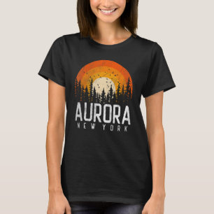 Aurora New York NY Retro Vintage 70s 80s 90s T-Shirt