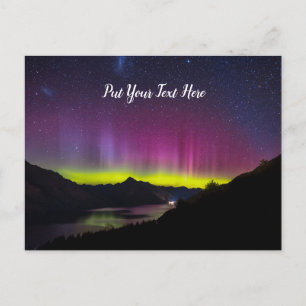 Aurora New Zealand   Queenstown NZ   Milky Way Postcard