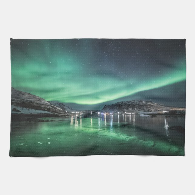 Aurora Night Tea Towel (Horizontal)