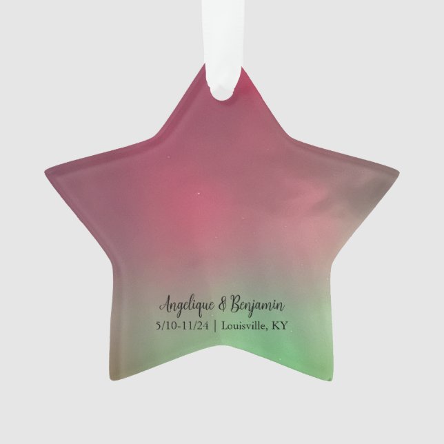 Aurora Northern Southern Lights Ornament (Front)