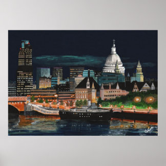 Aurora over London Poster