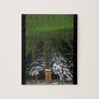 Aurora Over the Outhouse Jigsaw Puzzle