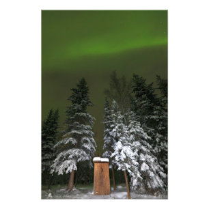 Aurora Over the Outhouse Photo Print