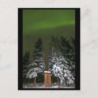 Aurora Over the Outhouse Postcard