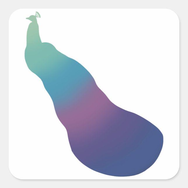 Aurora Peacock Gradient Sticker (Front)