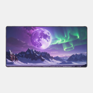 Aurora Peaks – Fantasy Dragon Night Sky Desk Mat