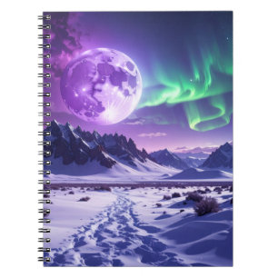 Aurora Peaks – Fantasy Dragon Night Sky Desk Mat Notebook