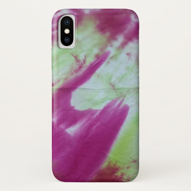 Aurora Pink and Bright Green Phone Case (Back)