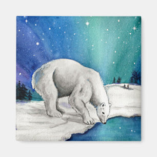 Aurora Polar Bear Magnet