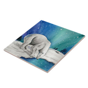 Aurora Polar Bear Tile