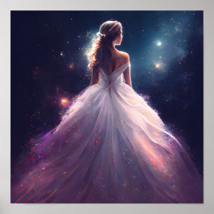 Aurora Princess in galaxy Poster