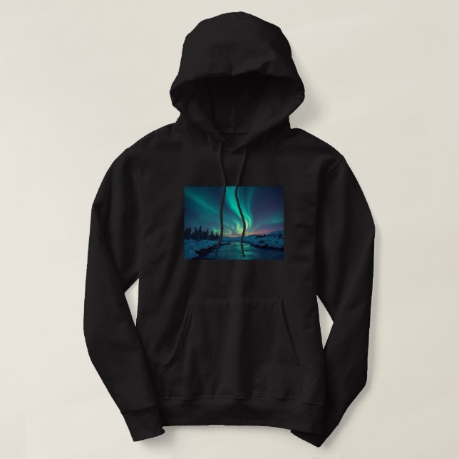 Aurora Printed Hooded T-Shirt Hoodie (Design Front)